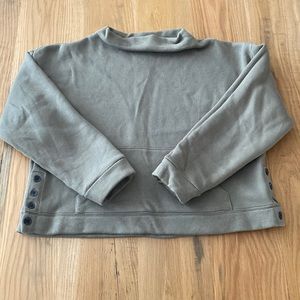 Madewell Betterterry Mockneck Side button sweatshirt